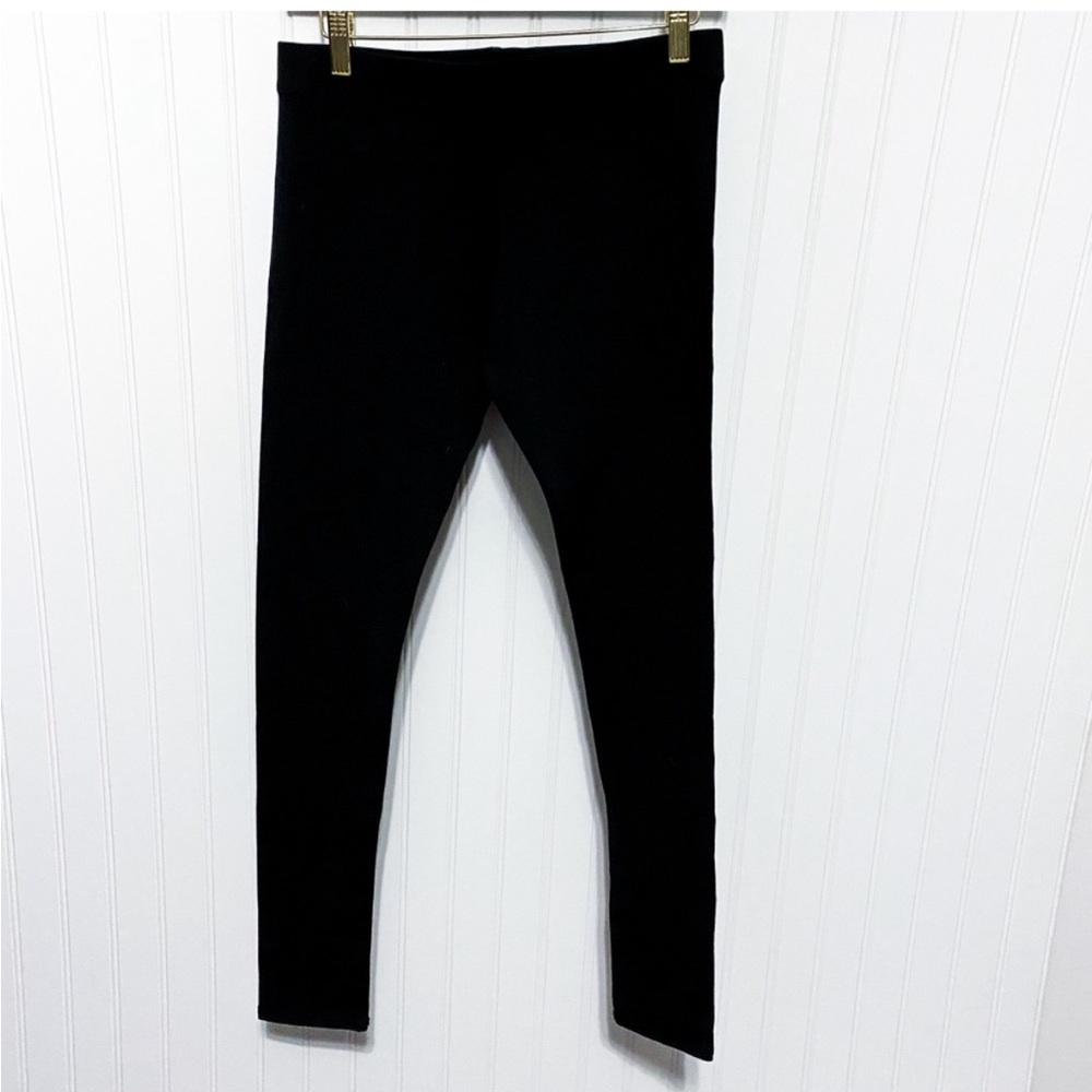 NWOT Solow Sport Solid Black Athletic Leggings Size L